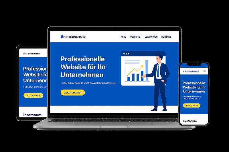 Responsive Website auf verschiedenen Geräten